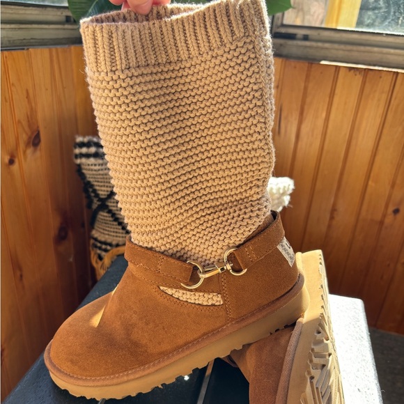Ugg Purl Strap Chestnut & Knit Boots - Picture 4 of 6